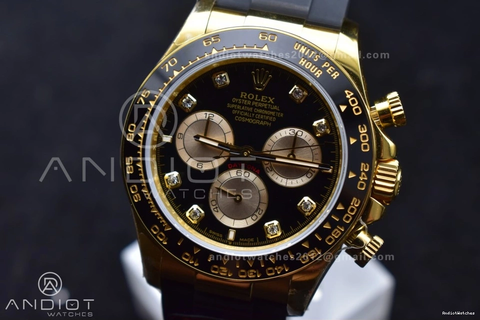 (Weighted) Diamonds Daytona Oysterflex 806 QF 126518 WellDesigned YG SH4131 Black Edition Best V6 Strap on Dial 1:1 0306